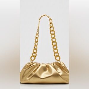 Cult Gaia Dulce Shoulder Gold Shoulder Bag with Chain